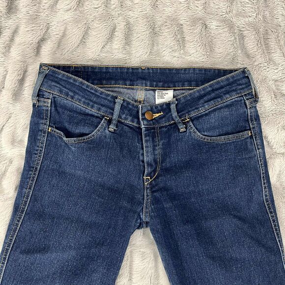 H&M Jeans Women 29/32 Low Rise Skinny Blue Denim Stretch Mid Wash Y2K 30"x31" - Picture 3 of 8
